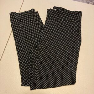 Black and White geometric Pattern pull on pants